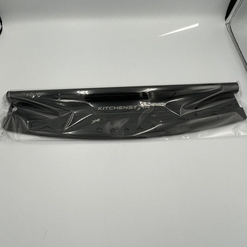 KitchenStar Pizza Cutter Rocker Blade 18in Black Nonstick Stainless New
